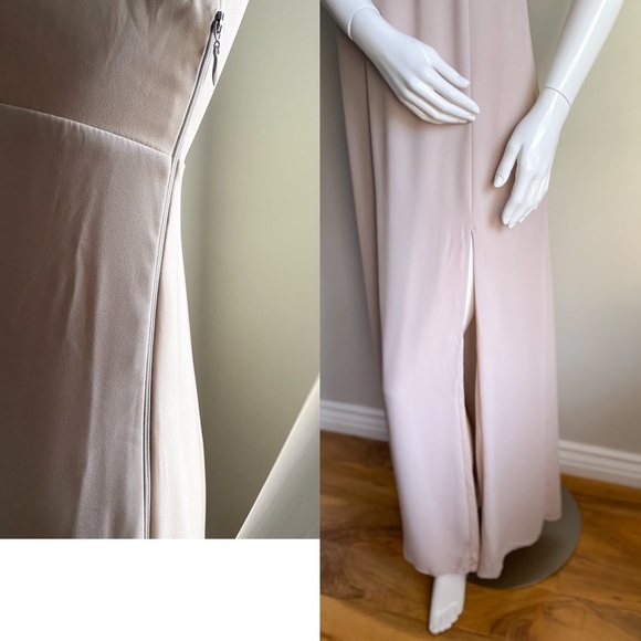 Show Me Your MuMu Brittany Maxi Dress Square Neck Blush Prom Bridesmaid Wedding - Picture 11 of 13